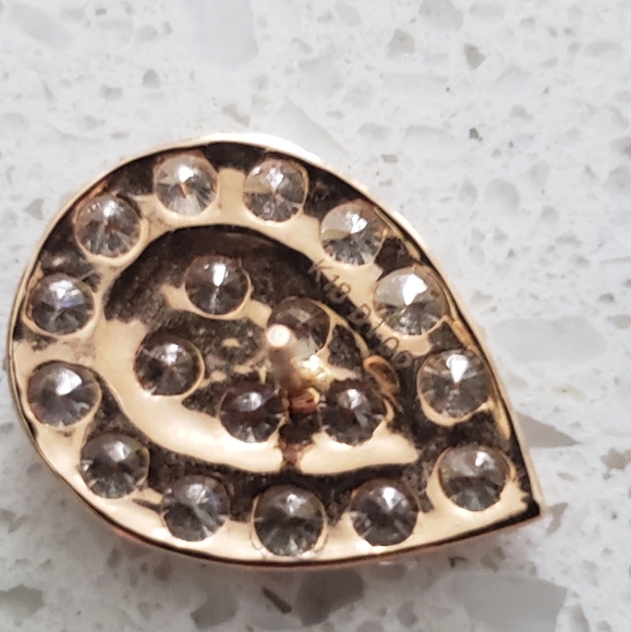 2 carats pear shaped earring in 18k pink gold - Picture 2 of 3